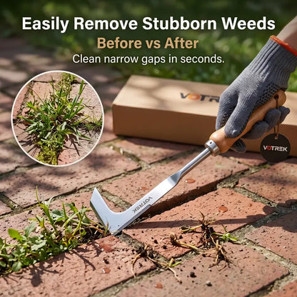 Upgraded Stainless Steel Crevice Weeder Tool with Reinforced Handle – Save 100% Today