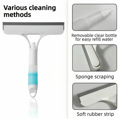 All-in-One Spray Window Squeegee & Glass Cleaner Tool