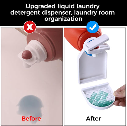 No-Mess Laundry Detergent Dispenser & Cup Holder Stand for Easy Pouring