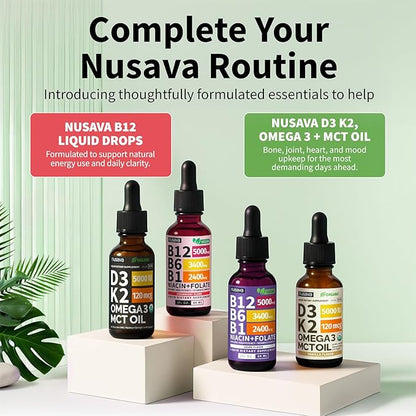 High-Absorption Liquid B12 Complex for Instant Energy & Focus