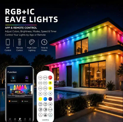Transform Homes With Vivid RGBIC Outdoor Eave Lights