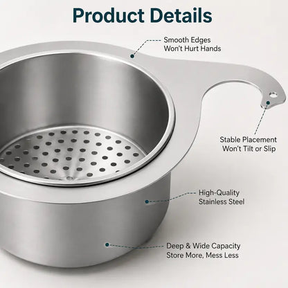 Stainless Steel Swan Sink Strainer Basket – Fast Drainage & Anti-Clog Kitchen Organizer