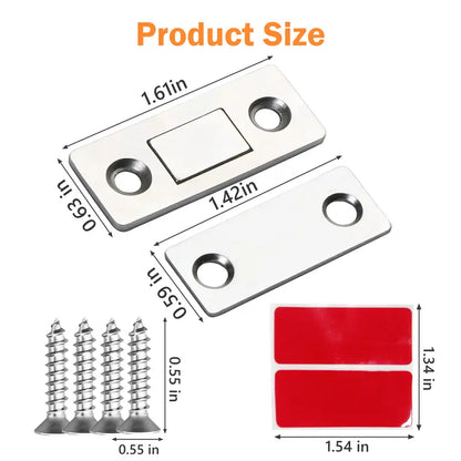 Heavy-Duty Punchless Magnetic Cabinet Catch & Door Latch