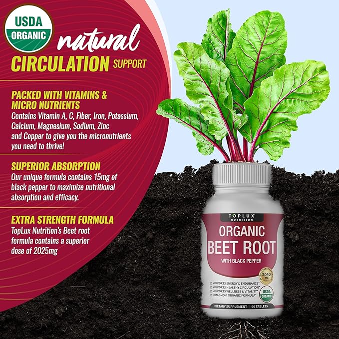 Supercharge Your Performance with 2040mg Pure Organic Beetroot