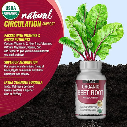 Supercharge Your Performance with 2040mg Pure Organic Beetroot