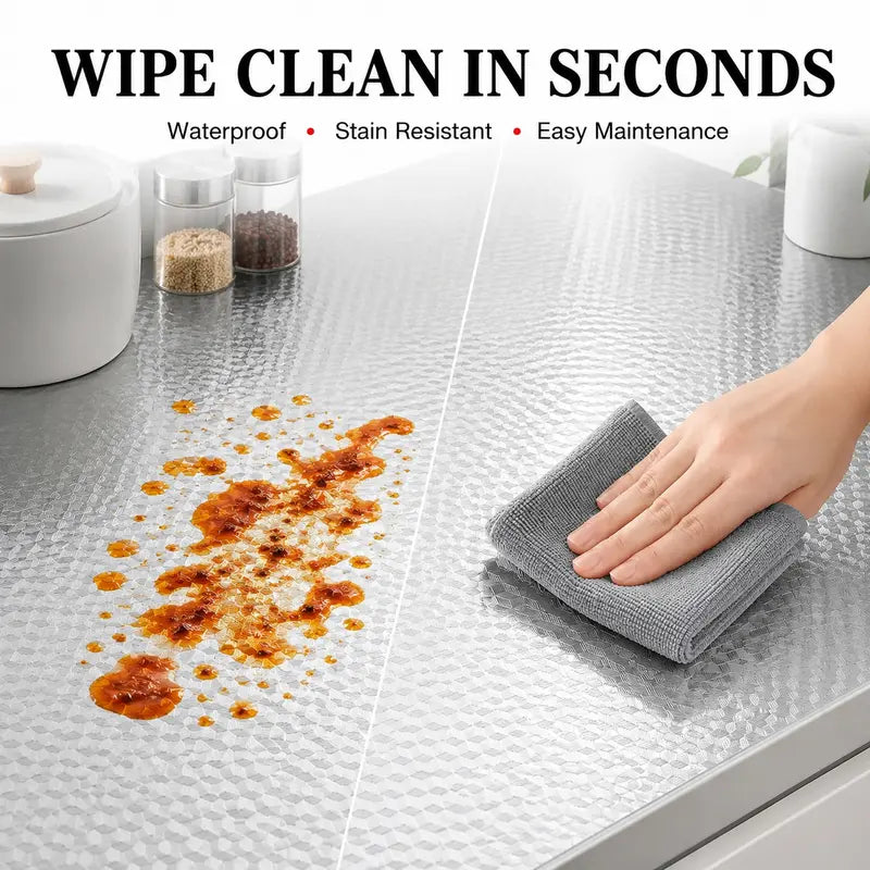 Heavy-Duty Peel-and-Stick Aluminum Foil Wallpaper for Oil-Proof & Heat-Resistant Kitchen Backsplash Protection