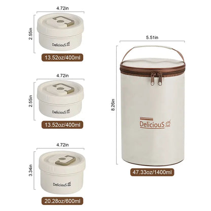 304 Stainless Steel Bento Box & Thermal Bag Set