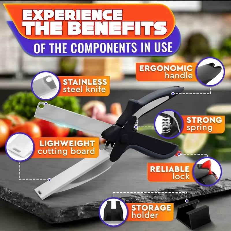 Heavy-Duty 2-in-1 Kitchen Scissors & Chopper