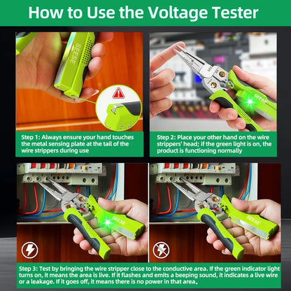 All-in-One 8-in-1 Professional Wire Stripper & Voltage Tester