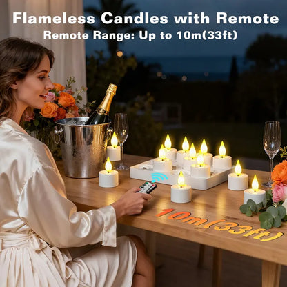 Realistic Rechargeable Flameless Tea Light Candles