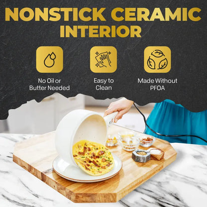 Portable Ceramic Skillet For Healthy Cooking