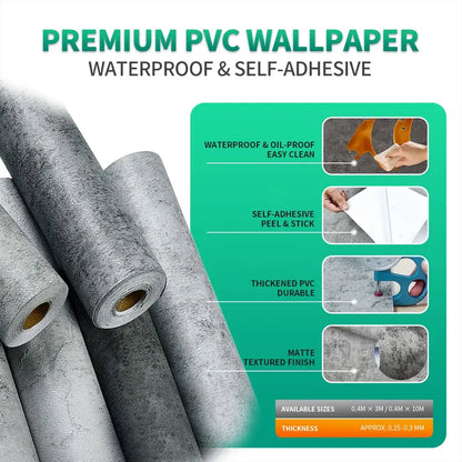 Industrial Peel and Stick Concrete Wallpaper & Self-Adhesive Wall Mural