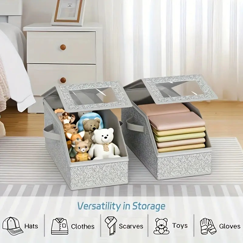 Stackable Baseball Cap Storage Box & Hat Organizer