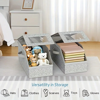 Stackable Baseball Cap Storage Box & Hat Organizer