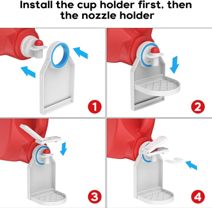 No-Mess Laundry Detergent Dispenser & Cup Holder Stand for Easy Pouring