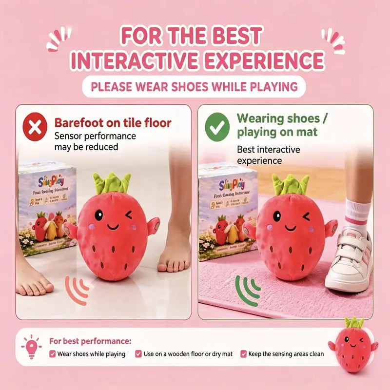3-Piece Fruit & Vegetable Interactive Musical Sensory Plush Toy Set