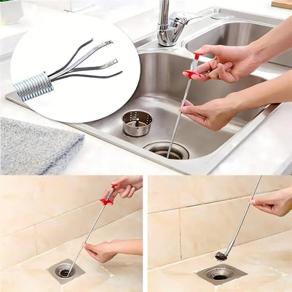 Flexible 4-Claw Drain Clog Remover & Rescue Grabber Tool
