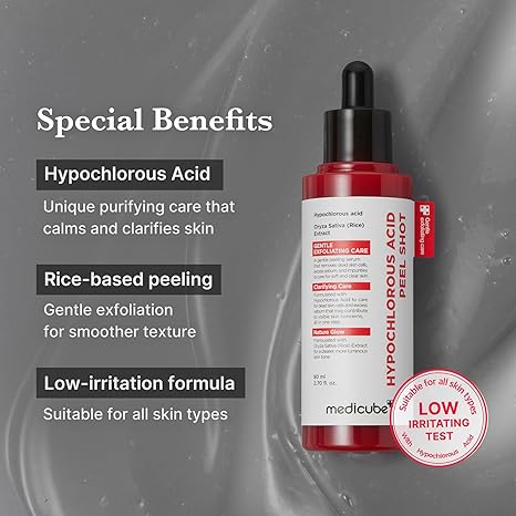 2-Step Hypochlorous Acid & Rice Enzyme Peel Shot