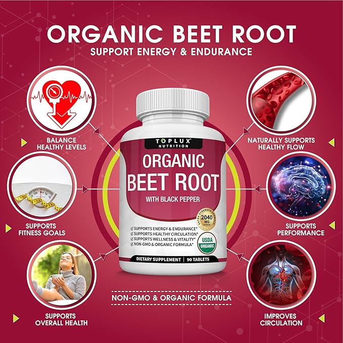 Supercharge Your Performance with 2040mg Pure Organic Beetroot