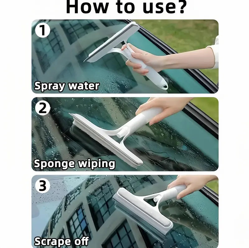 All-in-One Spray Window Squeegee & Glass Cleaner Tool