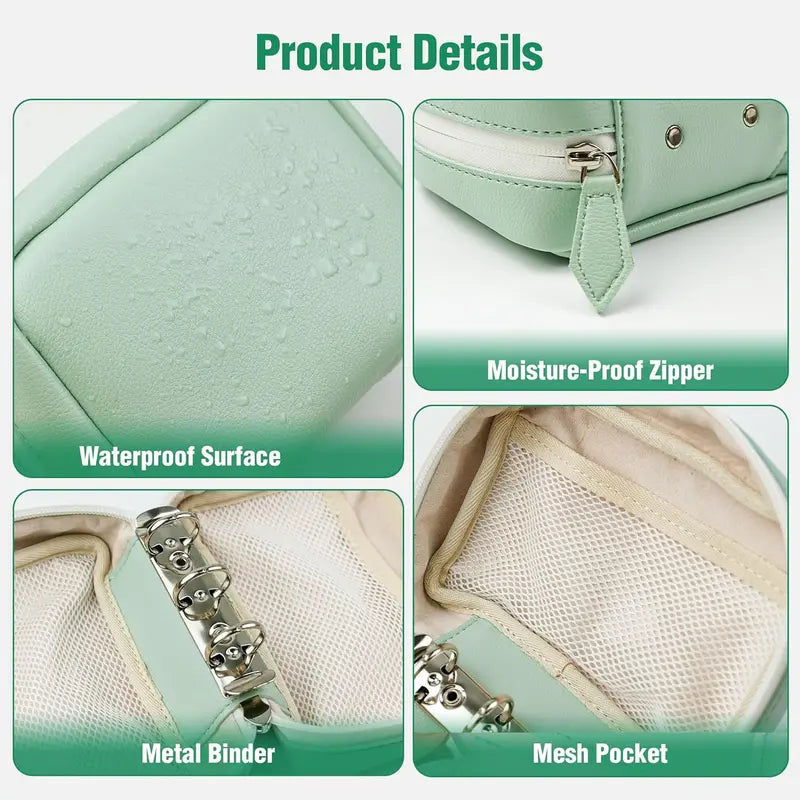 A8 Waterproof Weekly Pill Organizer & Color-Coded Pouch Set