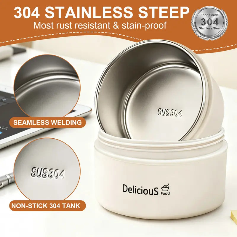 304 Stainless Steel Bento Box & Thermal Bag Set