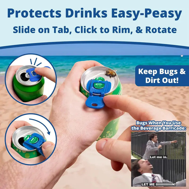 Portable Can Barricade: Bug Protection & Fingernail Saver