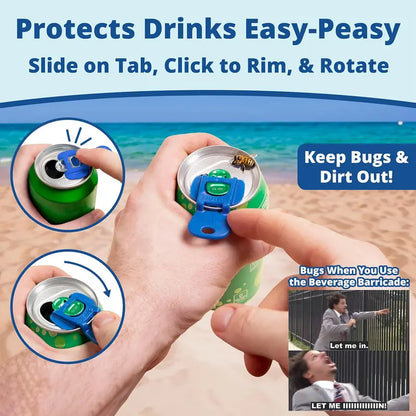 Portable Can Barricade: Bug Protection & Fingernail Saver
