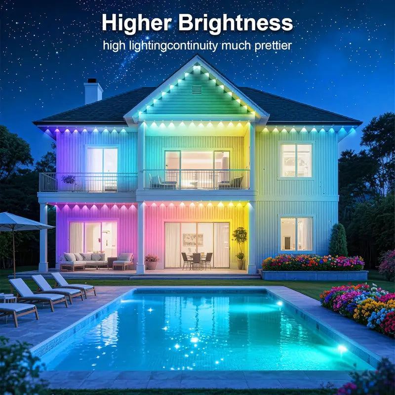 Transform Homes With Vivid RGBIC Outdoor Eave Lights