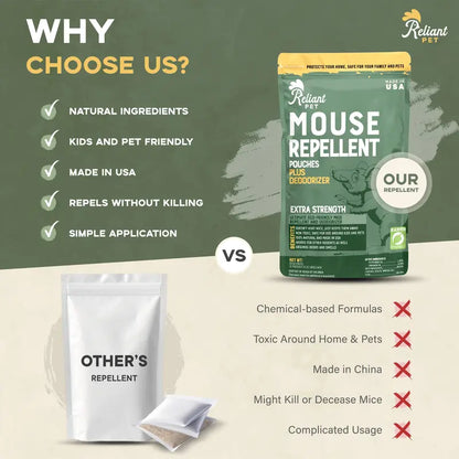 Natural Peppermint Mouse Repellent & Rodent Deterrent Pouches