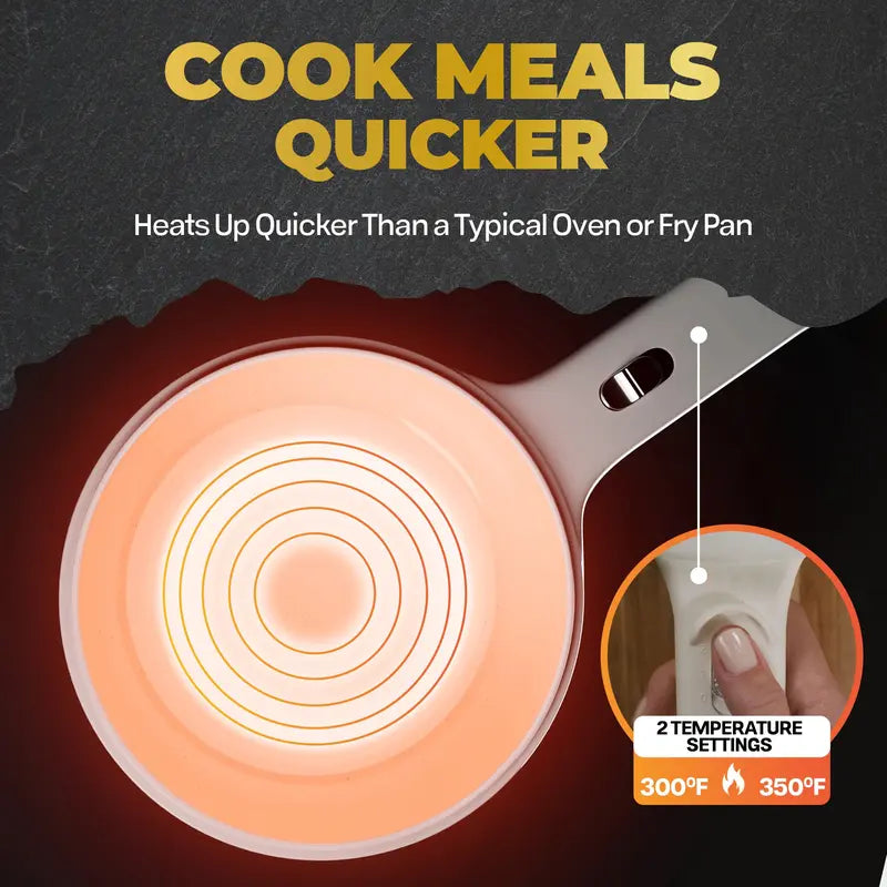 Portable Ceramic Skillet For Healthy Cooking