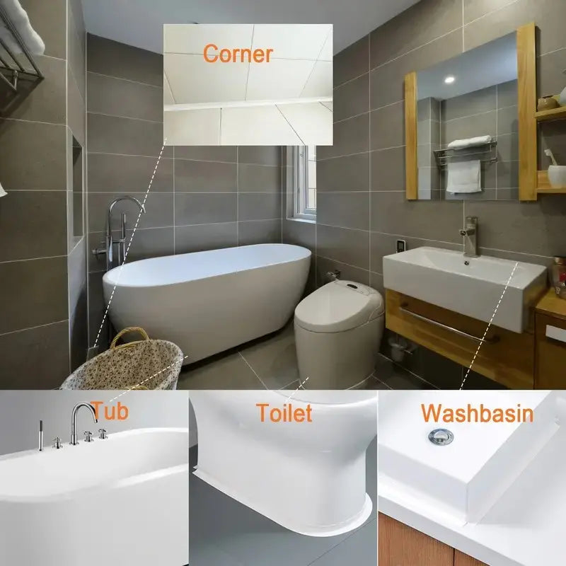 Waterproof Self-Adhesive Caulk Strip for Kitchen & Bath