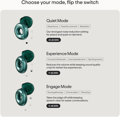 3-in-1 Adjustable Noise Control Earplugs – Peace at Your Fingertips