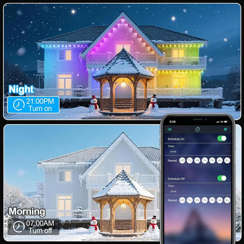 Transform Homes With Vivid RGBIC Outdoor Eave Lights