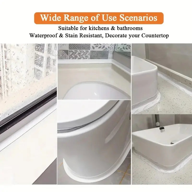 Waterproof Self-Adhesive Caulk Strip for Kitchen & Bath