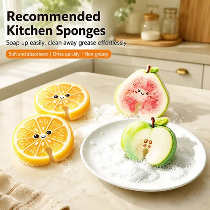 Magic Pop-Up Fruit Cellulose Kitchen Sponges