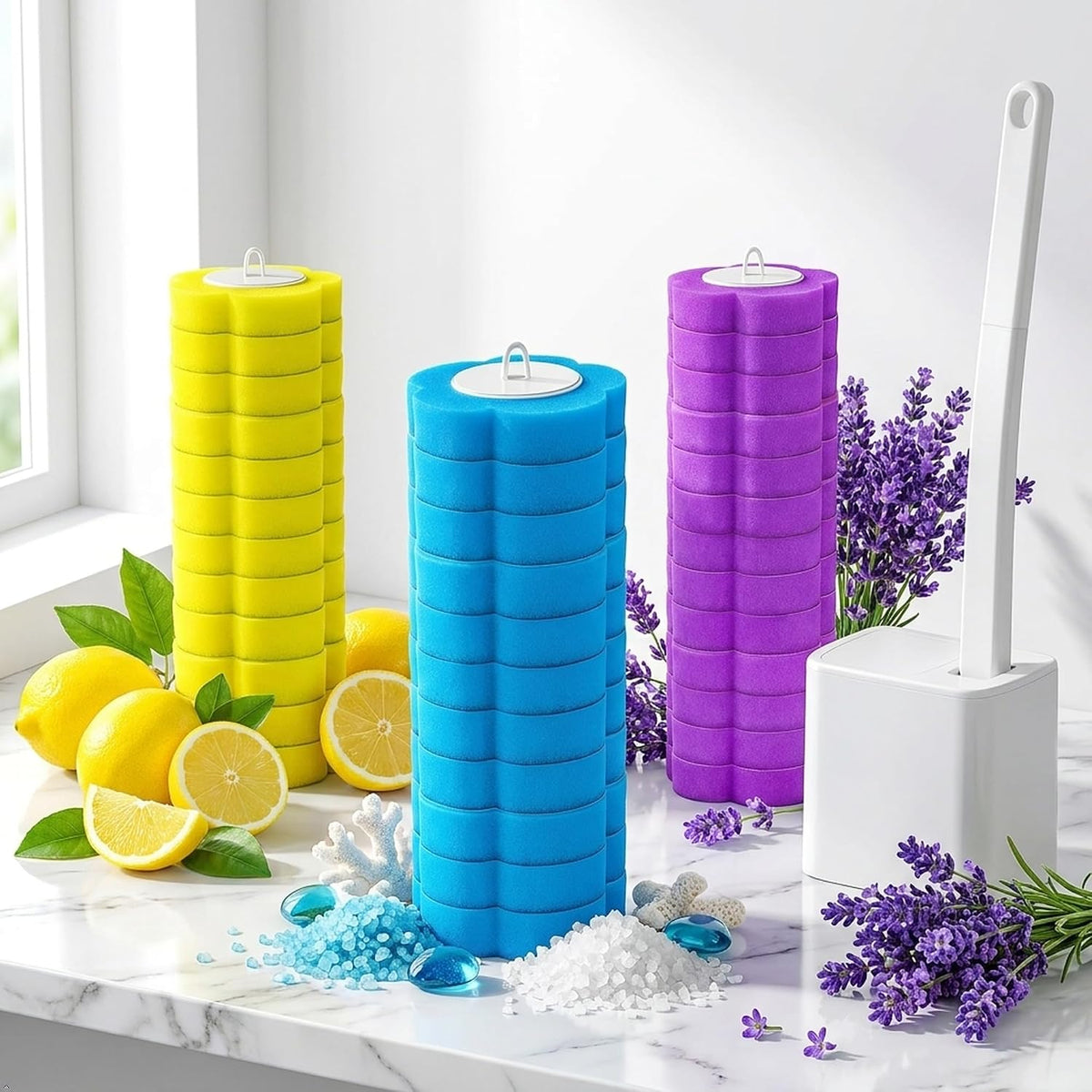 Ultimate Disposable Toilet Brush Refills with 3-Layer Deep Cleaning Sponge