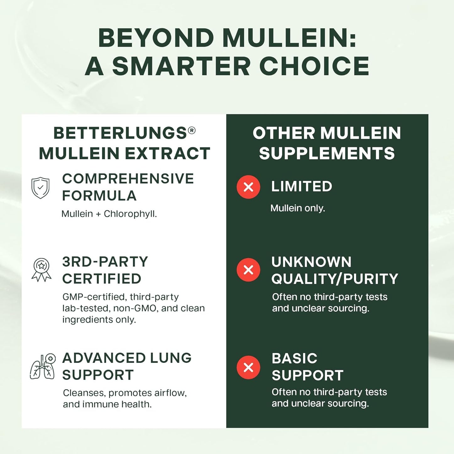 Natural Respiratory Support & Lung Detox - Mullein Leaf & Chlorophyll Drops