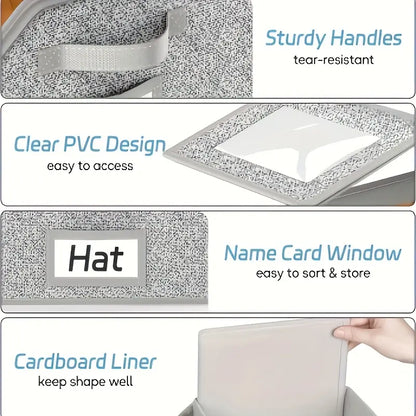 Stackable Baseball Cap Storage Box & Hat Organizer