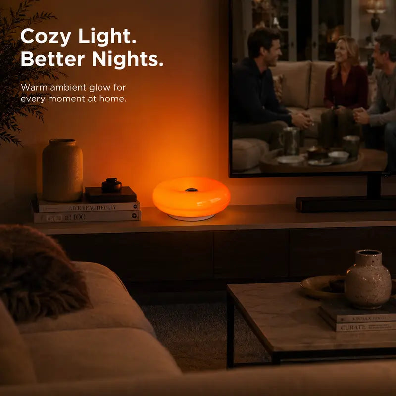 Cozy Orange Donut Cordless Rechargeable Mood Lamp