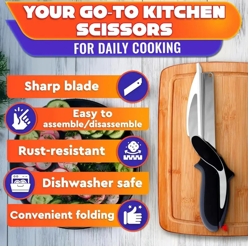 Heavy-Duty 2-in-1 Kitchen Scissors & Chopper