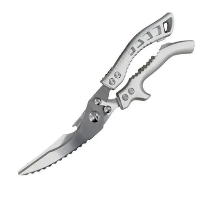 Heavy-Duty Stainless Steel Kitchen Shears with Safety Lock & Non-Slip Grip