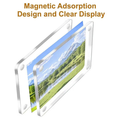 Crystal Magnetic Car Visor Photo Frame & Family Memory Display Clip