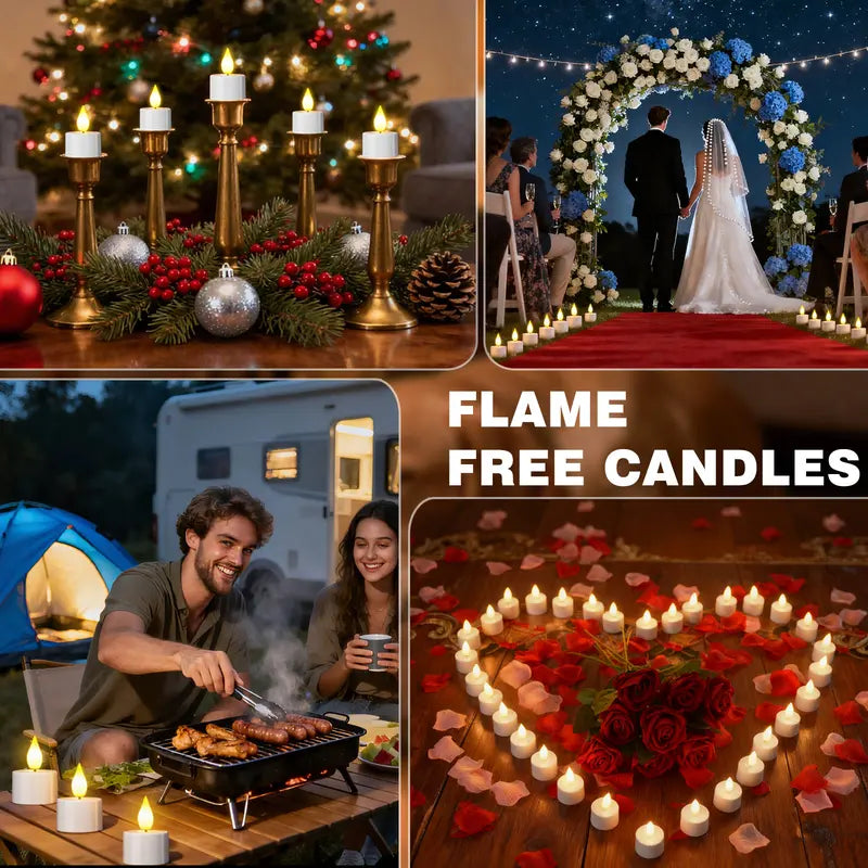 Realistic Rechargeable Flameless Tea Light Candles
