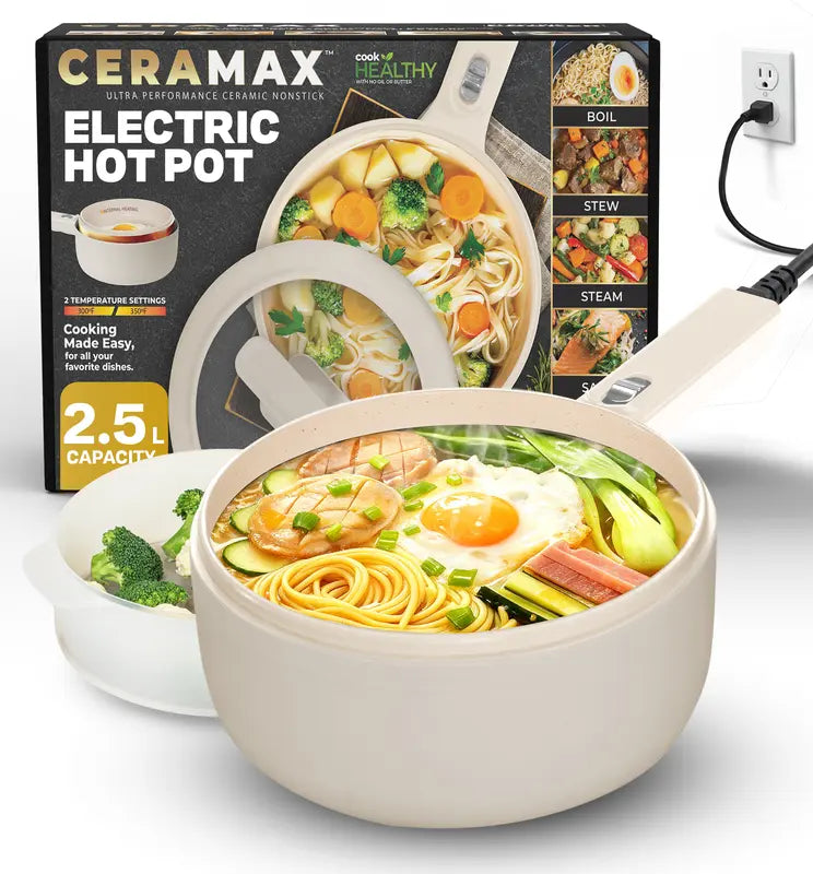 Portable Ceramic Skillet For Healthy Cooking