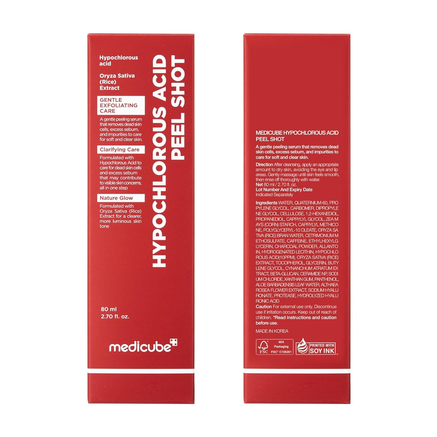 2-Step Hypochlorous Acid & Rice Enzyme Peel Shot