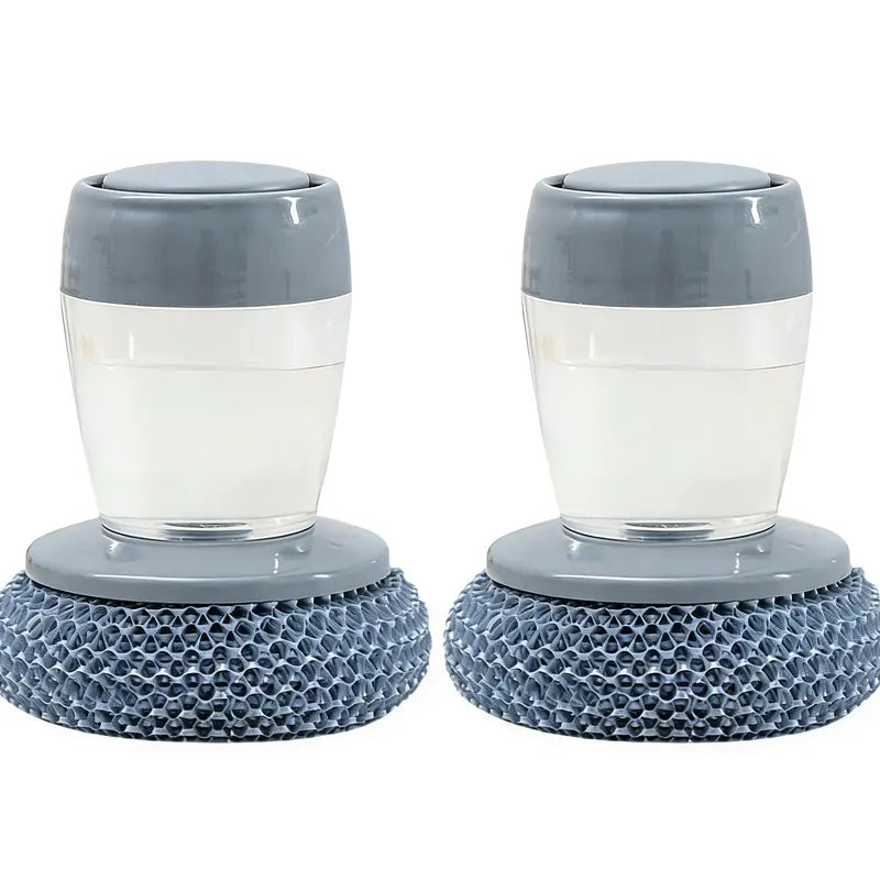 Automatic Soap-Dispensing Pot Brush with Replaceable Scrubber Heads | Buy 1 Get 1 Free