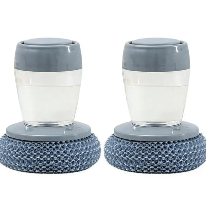 Automatic Soap-Dispensing Pot Brush with Replaceable Scrubber Heads | Buy 1 Get 1 Free