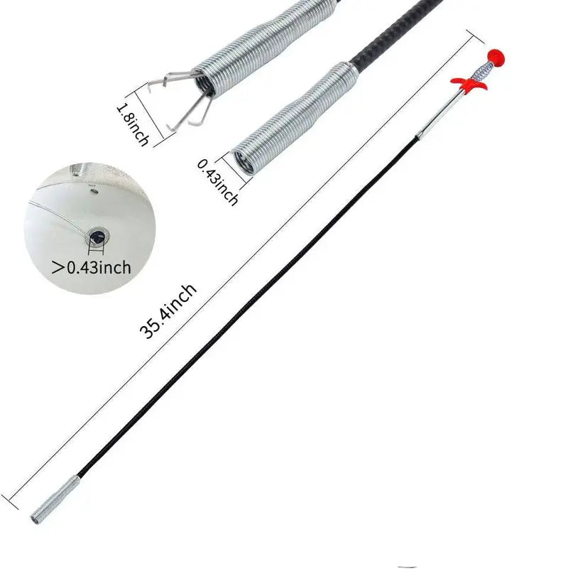 Flexible 4-Claw Drain Clog Remover & Rescue Grabber Tool