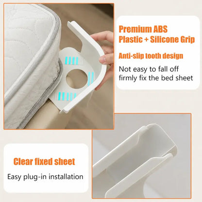 Heavy-Duty Locking Mattress Corner Clips for Wrinkle-Free Sheets | Buy 1 Get 1 Free
